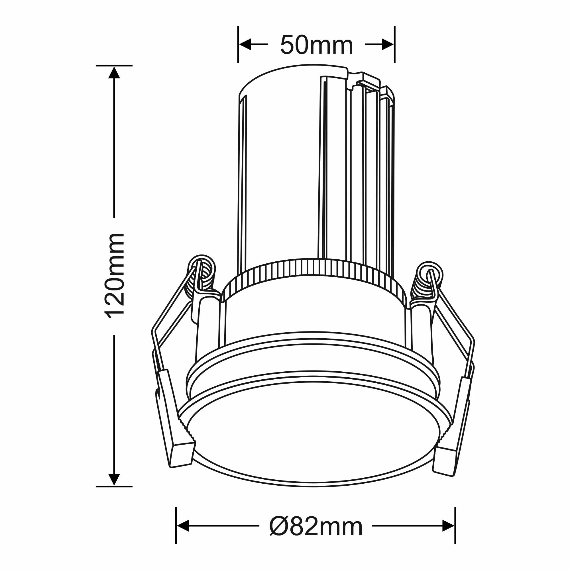 Bania 10 Tridonic Powered 10W 2700K 760lm 36° CRI>90 LED Engine White Fixed Recessed Spotlight; Inner Glass cover; IP65 DM200723  Dlux Bania 10 IP65